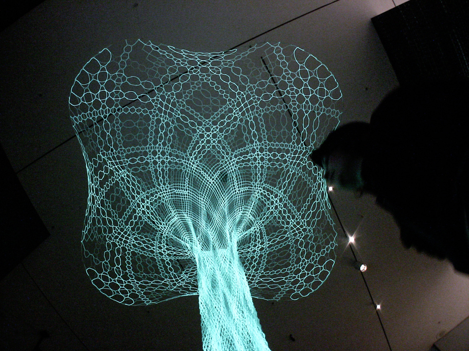 Commissioned to present our recent experiments in responsive textile architecture at the MoMA, New York. Sonumbra is the worlds first fully animated lace-architectural work.
